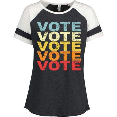 VOTE VOTE VOTE VOTE Enza Ladies Jersey Colorblock Tee