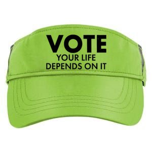 VOTE Your Life Depends On it Adult Drive Performance Visor