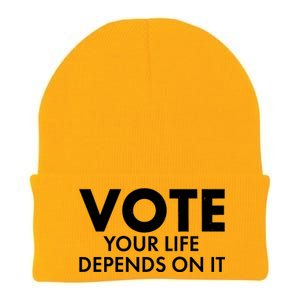 VOTE Your Life Depends On it Knit Cap Winter Beanie