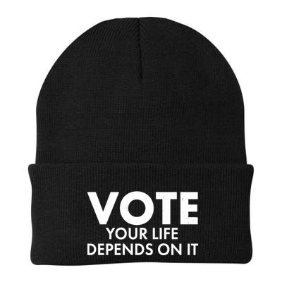 VOTE Your Life Depends On it Knit Cap Winter Beanie