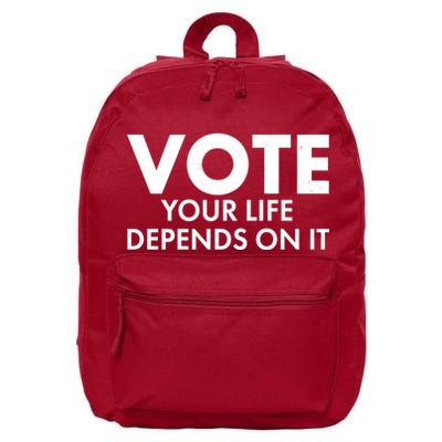 VOTE Your Life Depends On it 16 in Basic Backpack