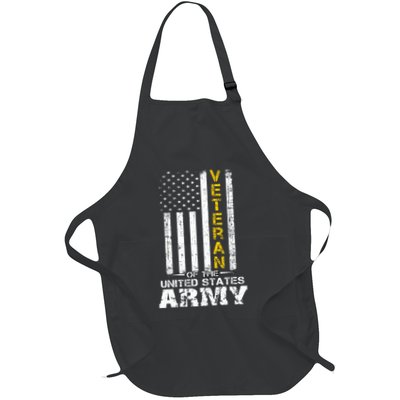 Veteran Of United States Army Veteran Gold Full-Length Apron With Pockets