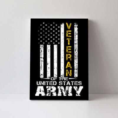 Veteran Of United States Army Veteran Gold Canvas