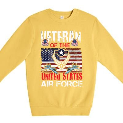 Veteran Of United States Air Force Fighter Jet Veterans Day Gift Premium Crewneck Sweatshirt