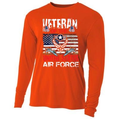 Veteran Of United States Air Force Fighter Jet Veterans Day Gift Cooling Performance Long Sleeve Crew