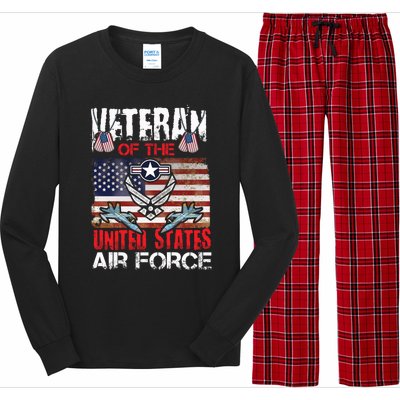 Veteran Of United States Air Force Fighter Jet Veterans Day Gift Long Sleeve Pajama Set