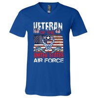 Veteran Of United States Air Force Fighter Jet Veterans Day Gift V-Neck T-Shirt