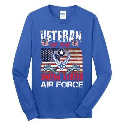 Veteran Of United States Air Force Fighter Jet Veterans Day Gift Tall Long Sleeve T-Shirt