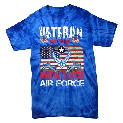 Veteran Of United States Air Force Fighter Jet Veterans Day Gift Tie-Dye T-Shirt