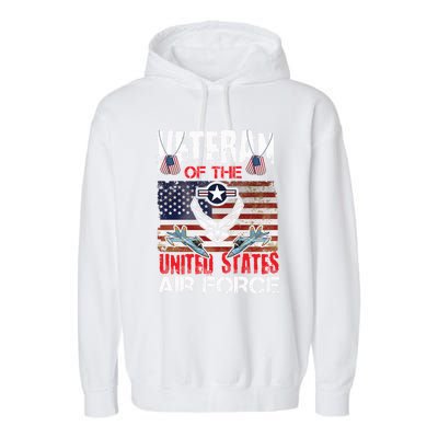 Veteran Of United States Air Force Fighter Jet Veterans Day Gift Garment-Dyed Fleece Hoodie