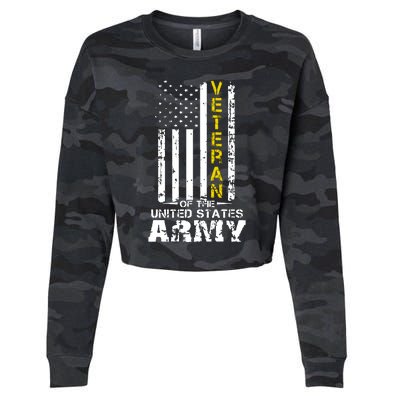 Veteran Of United States US Army Veteran Cropped Pullover Crew