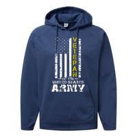 Veteran Of United States US Army Veteran Performance Fleece Hoodie