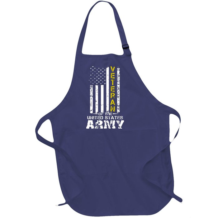 Veteran Of United States US Army Veteran Full-Length Apron With Pockets