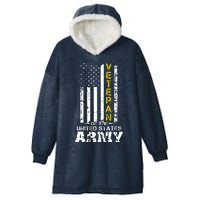 Veteran Of United States US Army Veteran Hooded Wearable Blanket