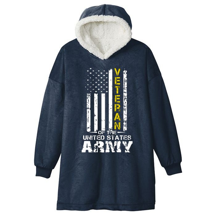 Veteran Of United States US Army Veteran Hooded Wearable Blanket