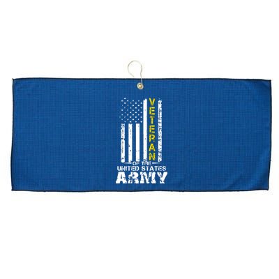 Veteran Of United States US Army Veteran Large Microfiber Waffle Golf Towel