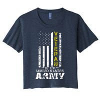 Veteran Of United States US Army Veteran Women's Crop Top Tee