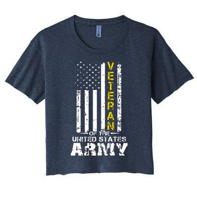 Veteran Of United States US Army Veteran Women's Crop Top Tee