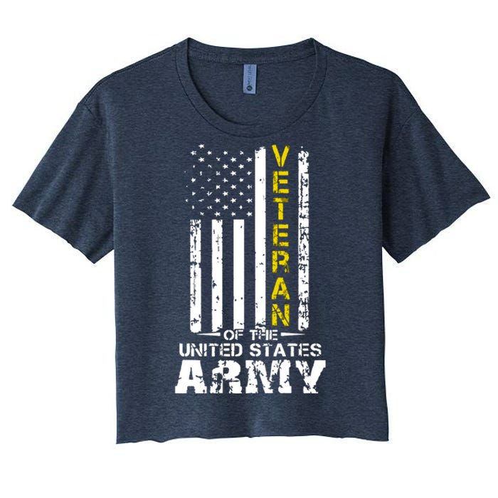 Veteran Of United States US Army Veteran Women's Crop Top Tee