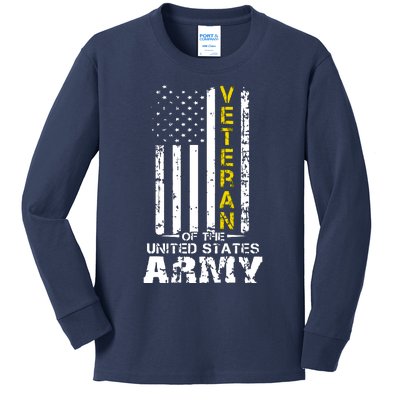 Veteran Of United States US Army Veteran Kids Long Sleeve Shirt