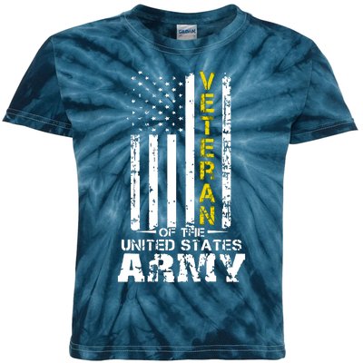 Veteran Of United States US Army Veteran Kids Tie-Dye T-Shirt