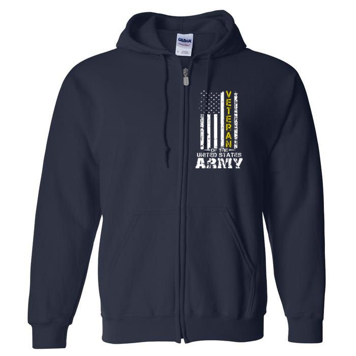 Veteran Of United States US Army Veteran Full Zip Hoodie