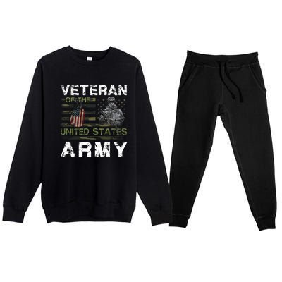 Veteran Of United States U.S Army Veteran Premium Crewneck Sweatsuit Set