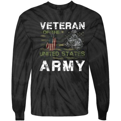 Veteran Of United States U.S Army Veteran Tie-Dye Long Sleeve Shirt