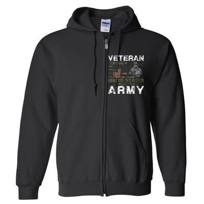 Veteran Of United States U.S Army Veteran Full Zip Hoodie