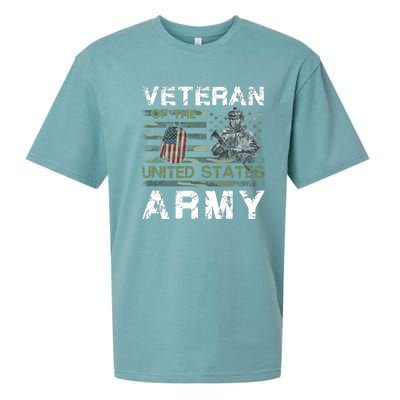 Veteran Of United States U.S Army Veteran Sueded Cloud Jersey T-Shirt