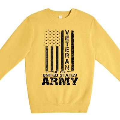 Veteran Of United States Army Veteran Gold Premium Crewneck Sweatshirt