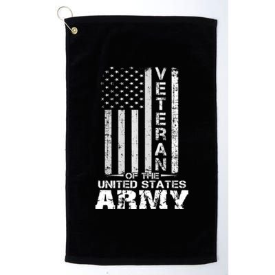 Veteran Of United States Army Veteran Gold Platinum Collection Golf Towel