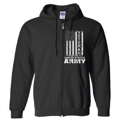 Veteran Of United States Army Veteran Gold Full Zip Hoodie