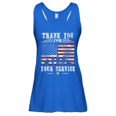 Veteran Of United States Thank You Veterans Memorial Day Cool Gift Ladies Essential Flowy Tank