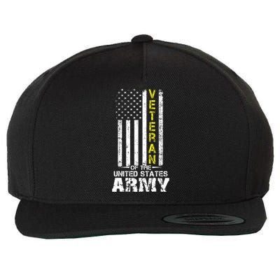 Veteran Of United States U.S Army Veteran Gold Gift Wool Snapback Cap