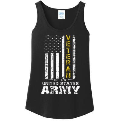 Veteran of United States US Army veteran Gold Ladies Essential Tank