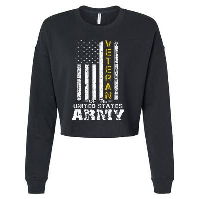 Veteran of United States US Army veteran Gold Cropped Pullover Crew