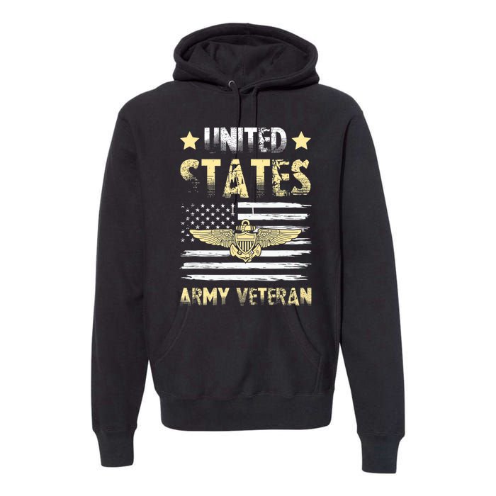 Veteran of United States US Army veteran Gold Premium Hoodie