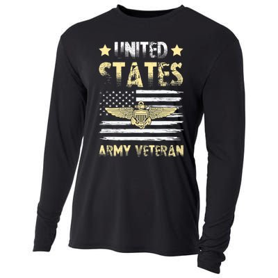 Veteran of United States US Army veteran Gold Cooling Performance Long Sleeve Crew