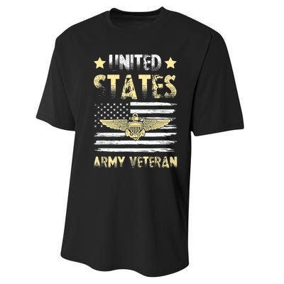 Veteran of United States US Army veteran Gold Performance Sprint T-Shirt