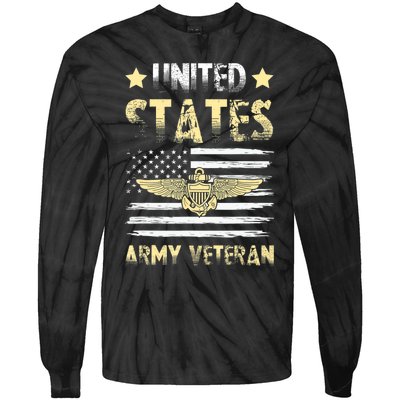 Veteran of United States US Army veteran Gold Tie-Dye Long Sleeve Shirt