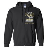 Veteran of United States US Army veteran Gold Full Zip Hoodie