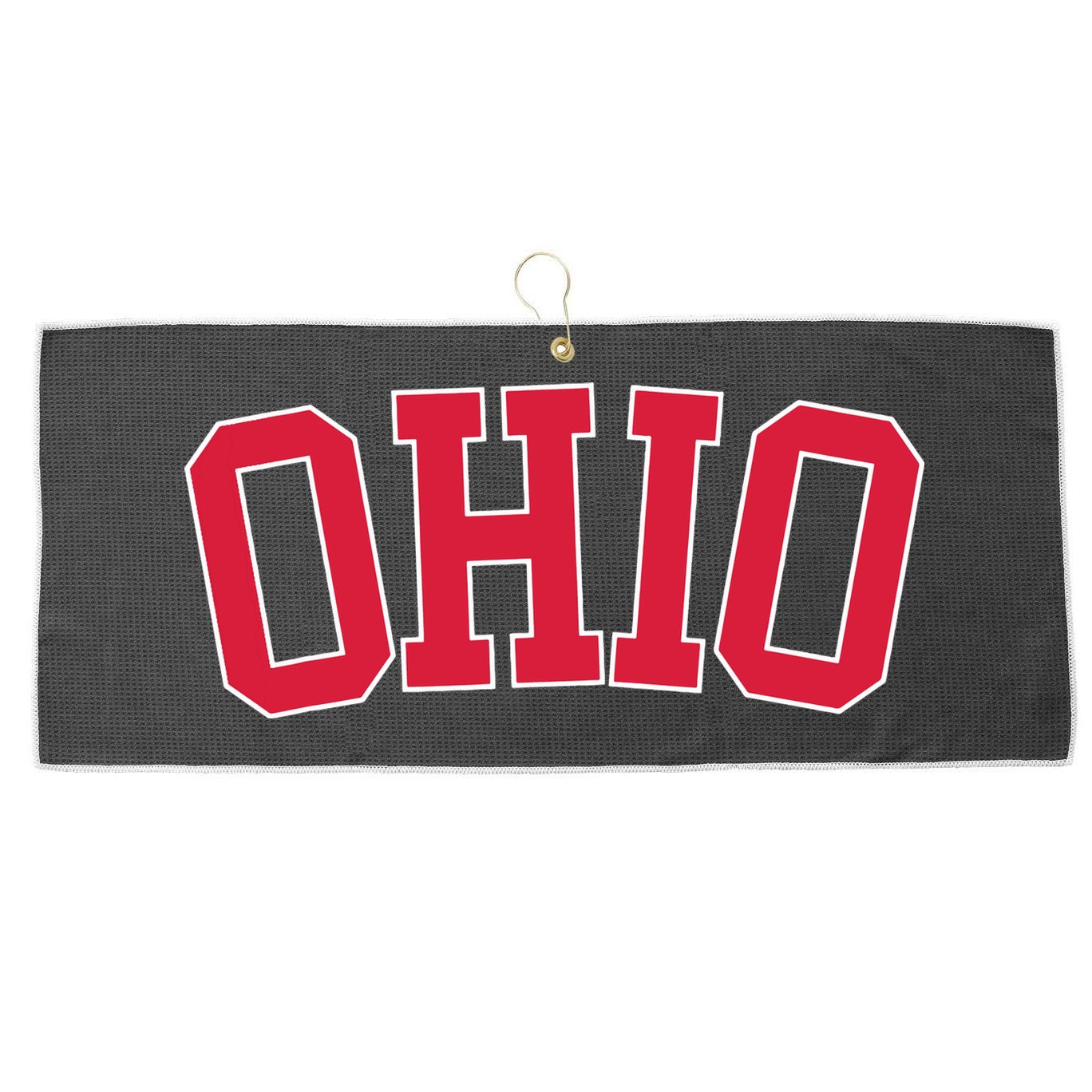 Vintage Ohio Usa State Oh Varsity Style Sports Large Microfiber Waffle Golf Towel