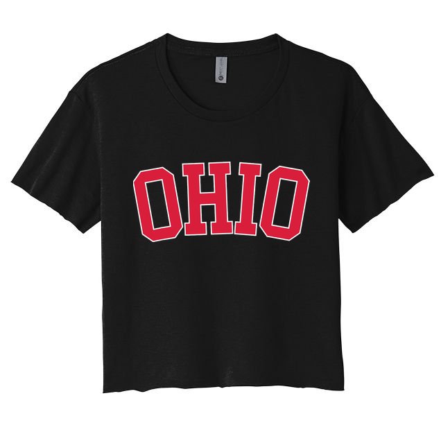 Vintage Ohio Usa State Oh Varsity Style Sports Crop Top