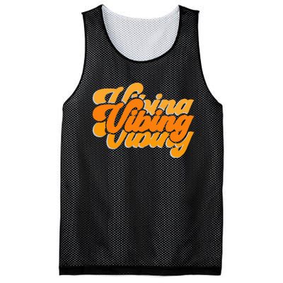 Vibing Orange Vibes Only Color Mesh Reversible Basketball Jersey Tank