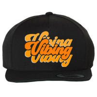 Vibing Orange Vibes Only Color Wool Snapback Cap