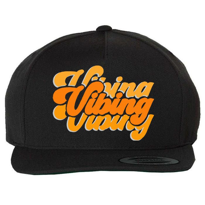 Vibing Orange Vibes Only Color Wool Snapback Cap