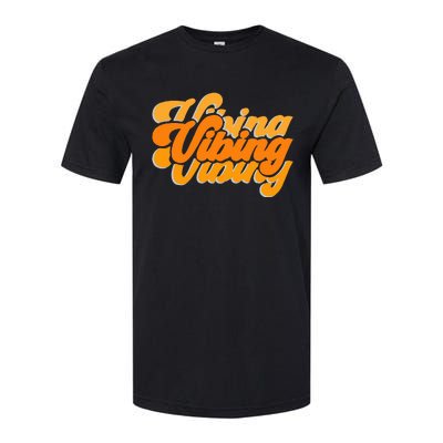 Vibing Orange Vibes Only Color Softstyle® CVC T-Shirt