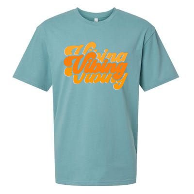 Vibing Orange Vibes Only Color Sueded Cloud Jersey T-Shirt