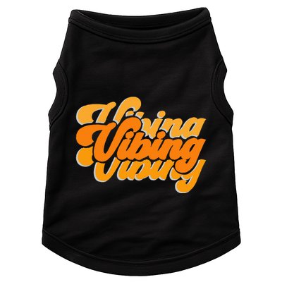 Vibing Orange Vibes Only Color Graphic Doggie Tank